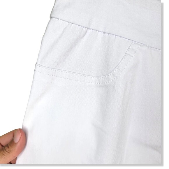 SOFT SURROUNDINGS WHITE STRAIGHT LEG FULL LENGTH STRETCH PANTS SIZE Large - Picture 7 of 11